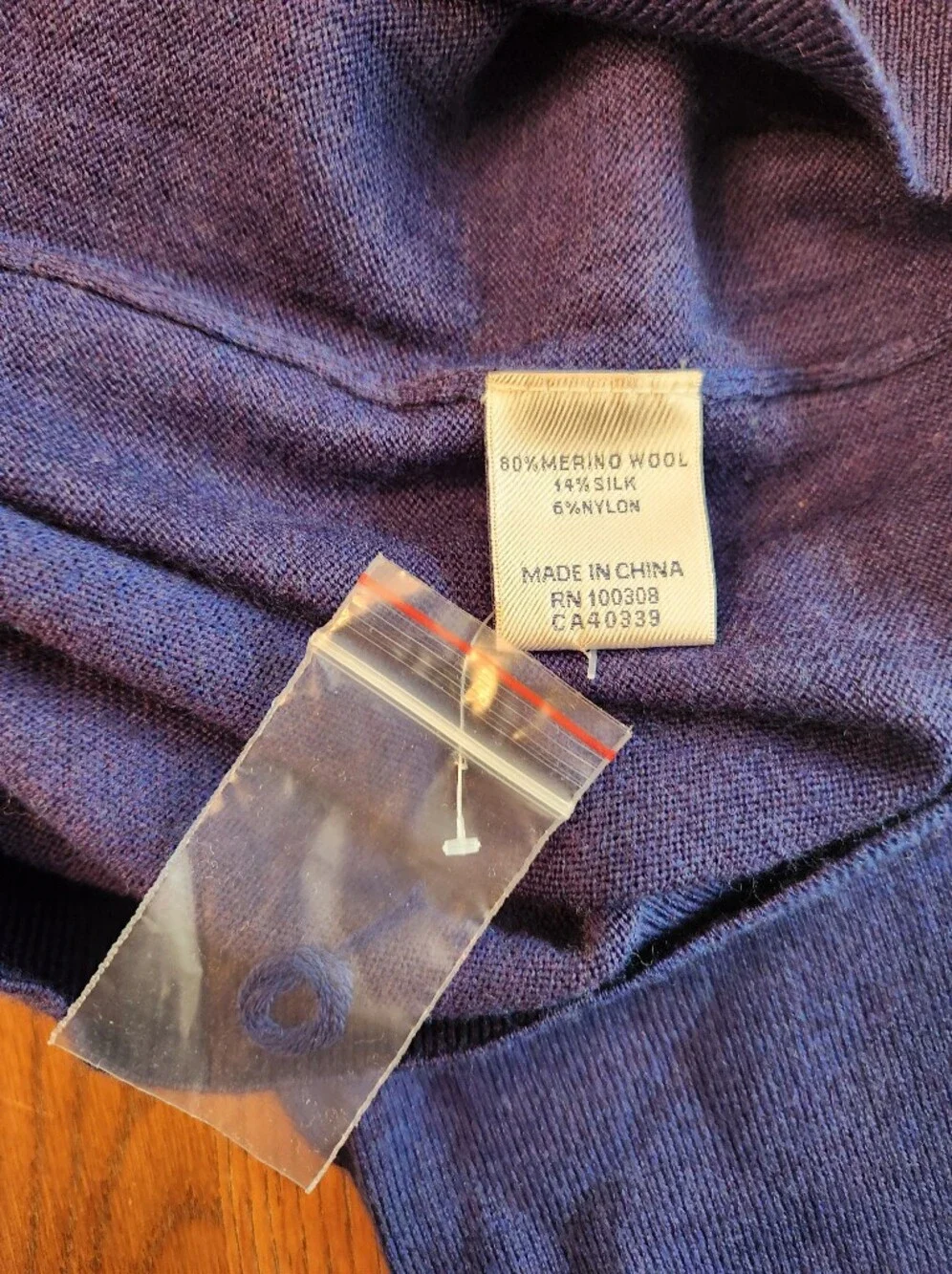 NWOT Peter Millar Merino Wool Silk Blend 1/2 Zip Blue Heather Sweater Size Large